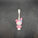 3D Pink Teddy Handle Soft Bristles Toothbrush for Children's with Travel Case 2 To 5 Years